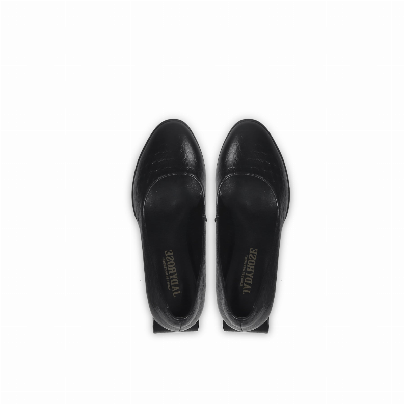 JadyRose | Open Triangle-Heel Leather Pump