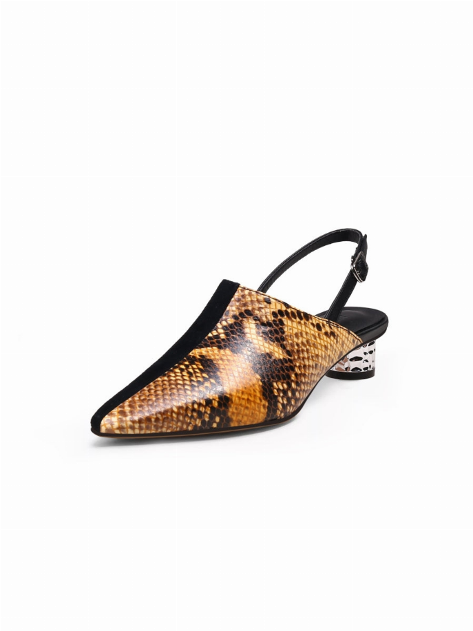 JadyRose | Strap-Detail Crystal Heel Leather D'Orsay