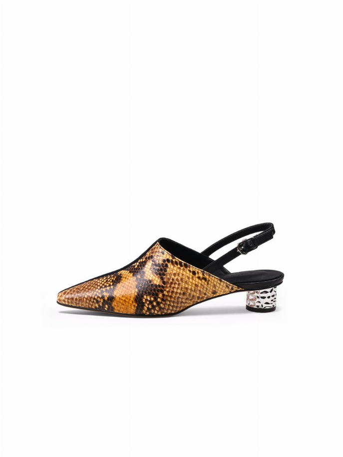 JadyRose | Strap-Detail Crystal Heel Leather D'Orsay