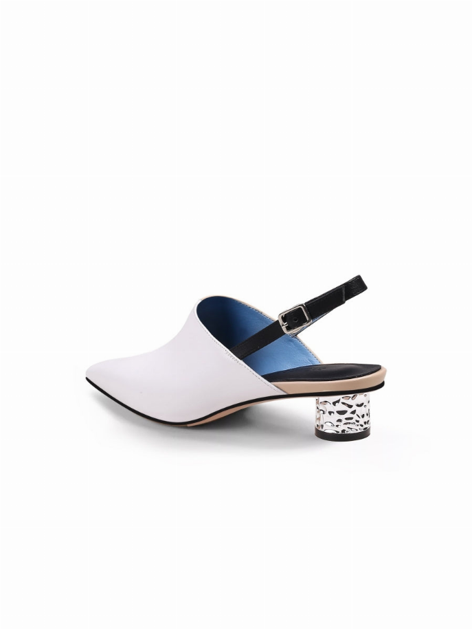 JadyRose | Strap-Detail Crystal Heel Leather D'Orsay