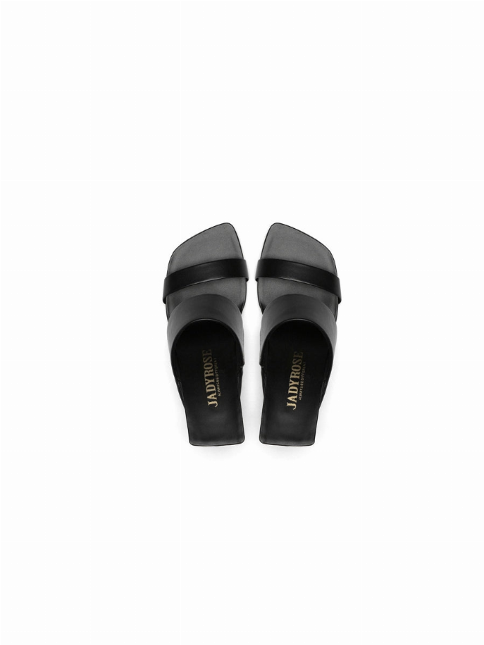 JadyRose | Signature Open-Heel Leather Slide Sandal