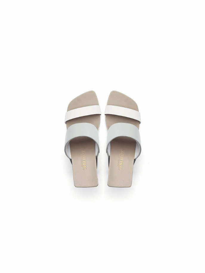 JadyRose | Signature Open-Heel Leather Slide Sandal