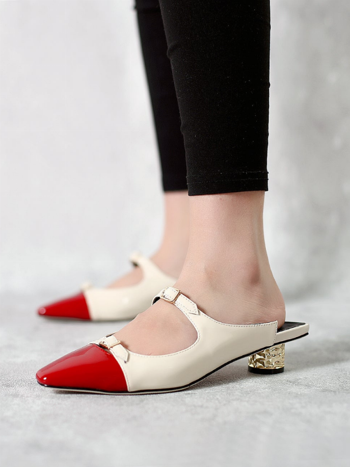 JadyRose |Dalena Block Low-Heel Mule