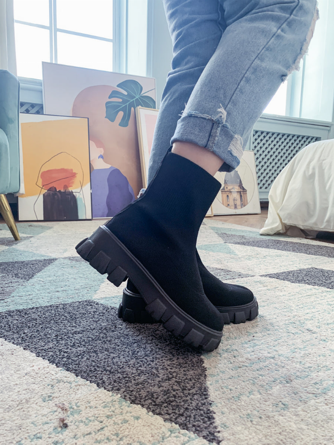 En Bloom | Ugly Sole Sock Boots