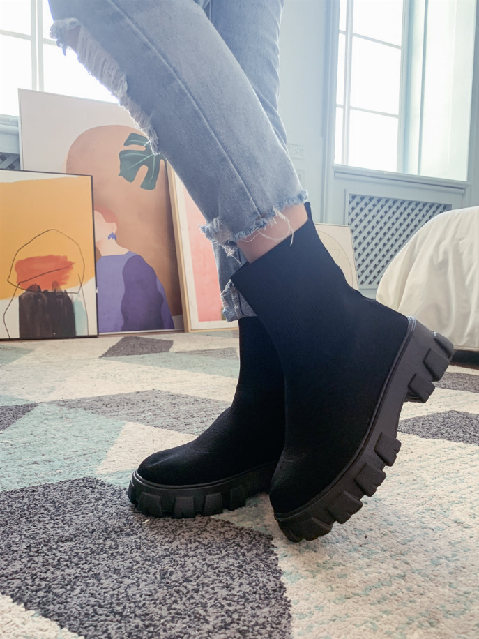 En Bloom | Ugly Sole Sock Boots