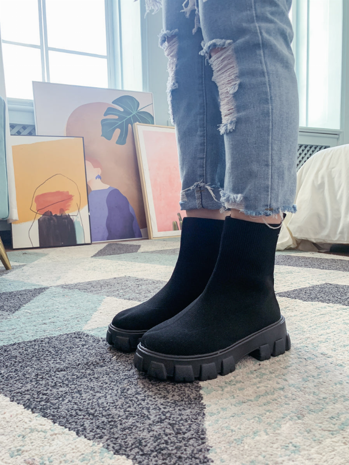 En Bloom | Ugly Sole Sock Boots