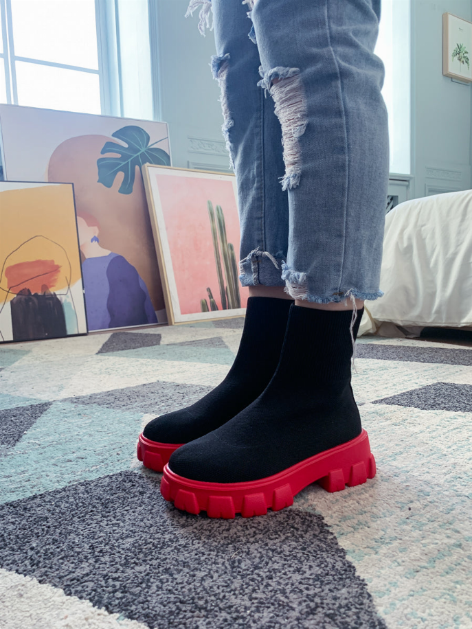 En Bloom | Ugly Sole Sock Boots