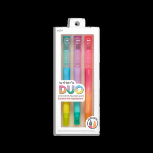 Writer's Duo Double-Ended Fountain Pens + Highlighters (Set of 3)