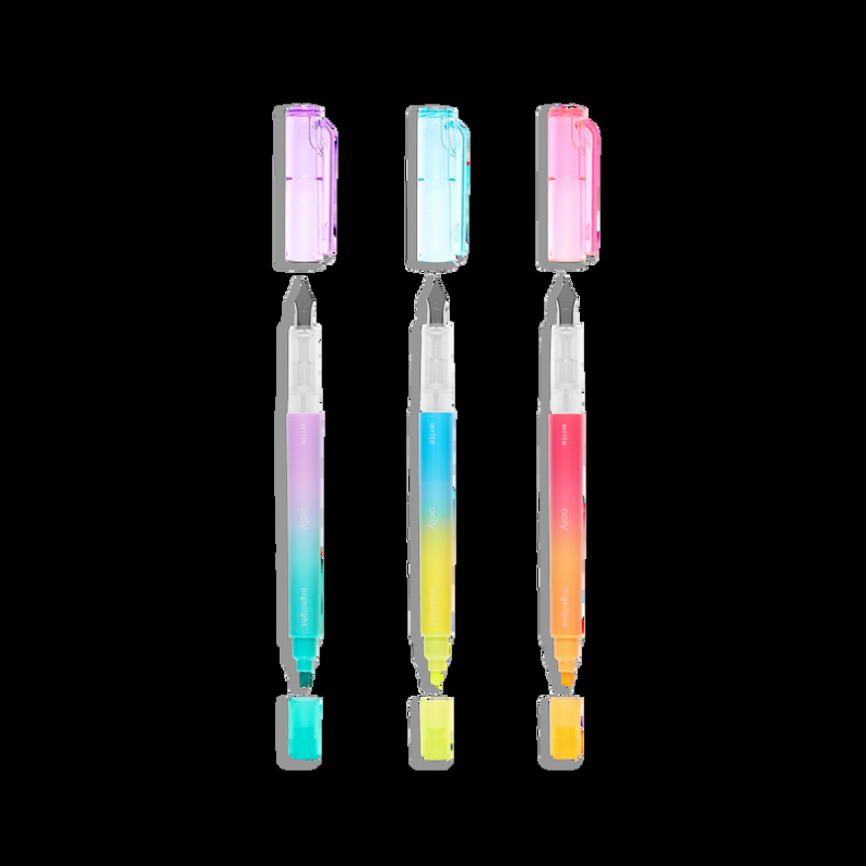 Writer's Duo Double-Ended Fountain Pens + Highlighters (Set of 3)