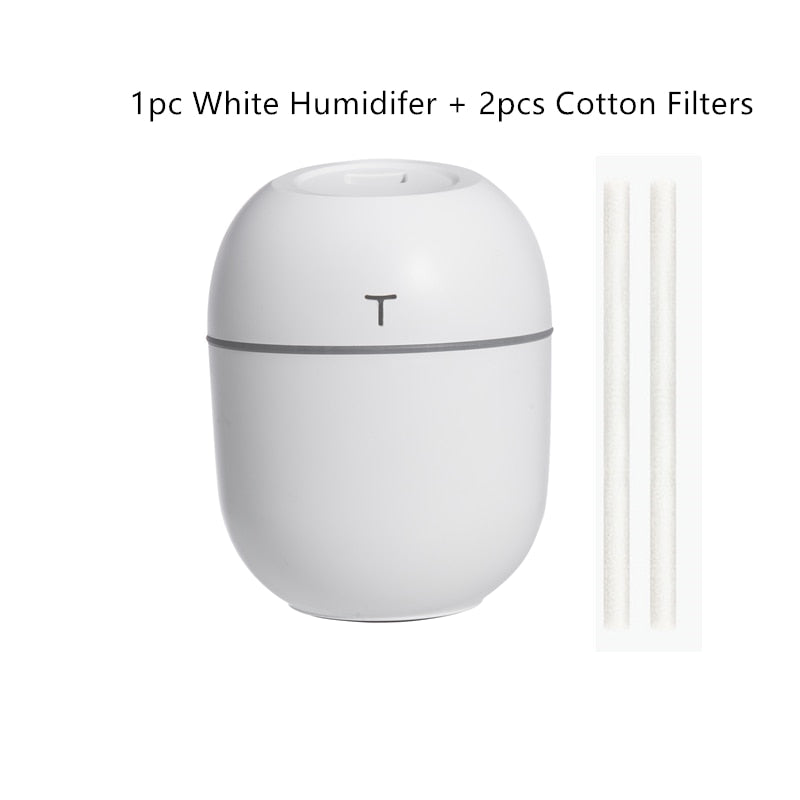 Ultrasonic Mini Air Humidifier 200ML Aroma Essential Oil Diffuser for Home Car USB Fogger Mist Maker with LED Night Lamp