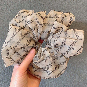 Oversized Hair Scrunchies For Women Solid Satin Silk Scrunchie Hair Rubber Bands Elastic Hair Ties Accessories Ponytail Holder