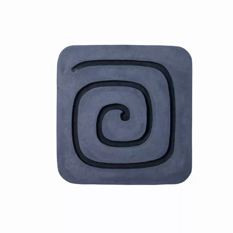 1" x 19" x 19" Sandstone, Fine Polished, Square with Circles - Wall decor