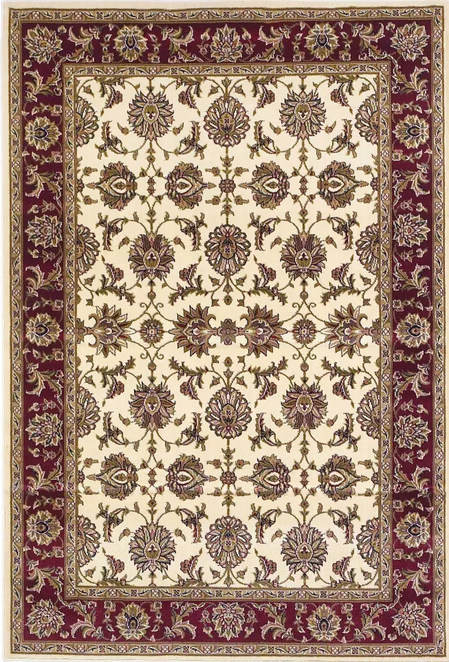 1' x 2' Ivory or Red Floral Vines Area Rug