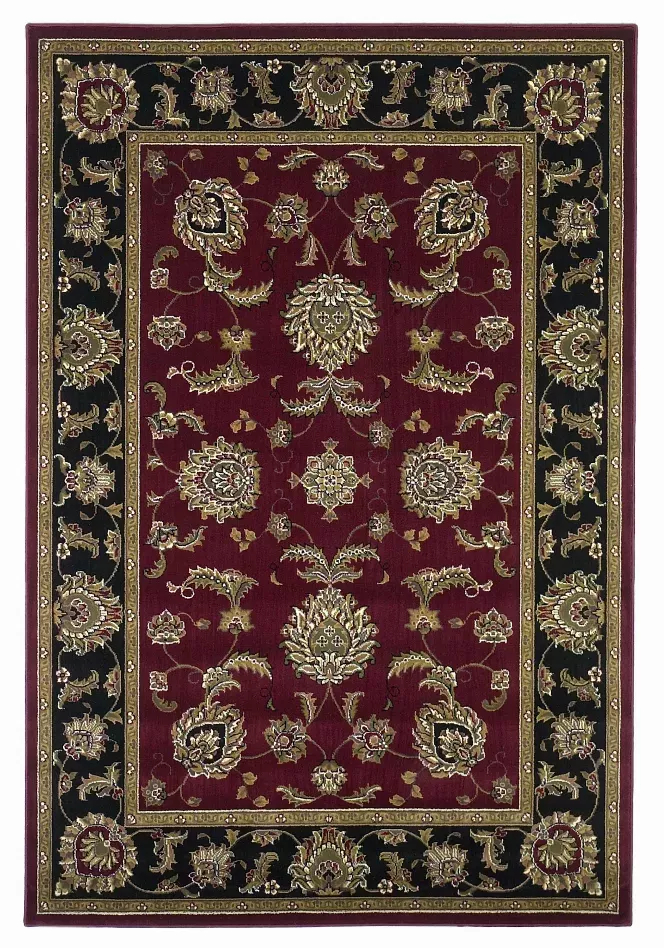 1' x 2' Red or Black Medieval Inspired Area Rug