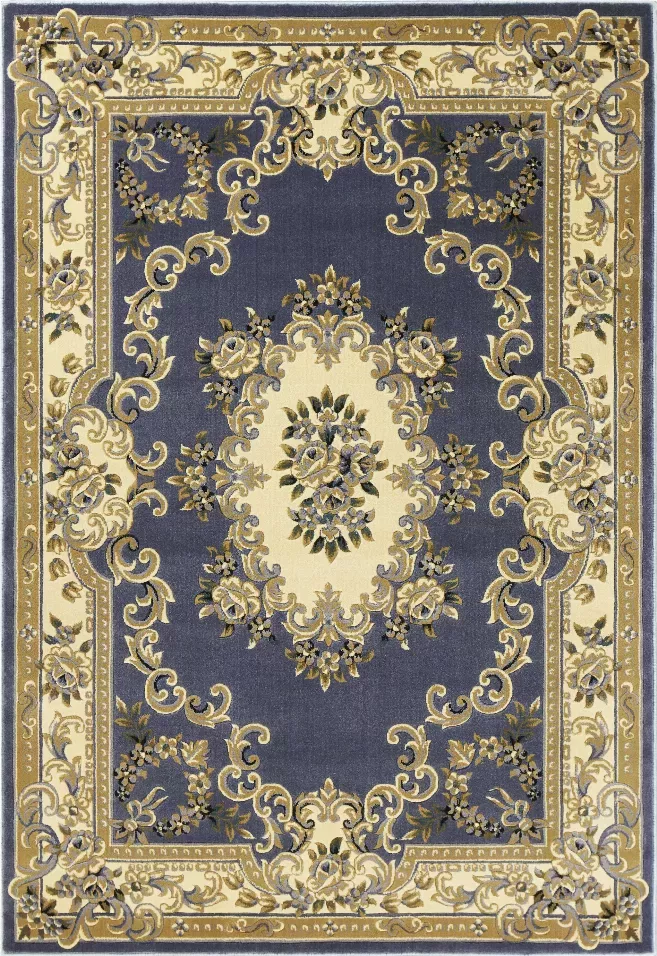 1' x 2' Polypropylene Blue Area Rug