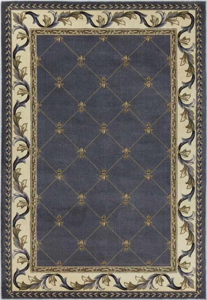 1' x 2' Polypropylene Blue Area Rug