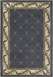 1' x 2' Polypropylene Blue Area Rug