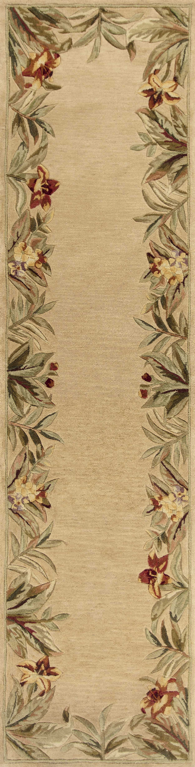 2' x 10' Runner Wool Ivory  Area Rug