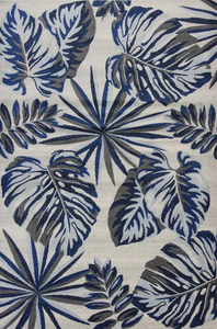 5' x 7'  Polypropylene Grey or  Blue Area Rug