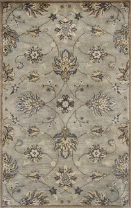 5' x 8'  Wool Grey Area Rug