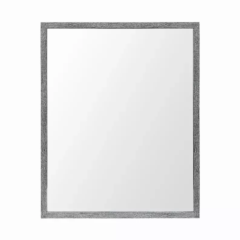 Rectangle Grey Accent Mirror with Driftwood Quality Frame