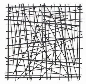 Black Metal Abstract Linear Array hanging Wall Art decor