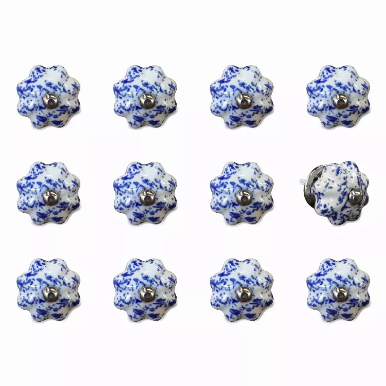 1.5" x 1.5" x 1.5" Ceramic/Metal Ruby Red 12 Pack Knob