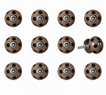 1.5" x 1.5" x 1.5" Ceramic/Metal Brown Black 12 Pack Knob