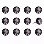 1.5" x 1.5" x 1.5" Ceramic/Metal Multicolor 12 Pack Knob