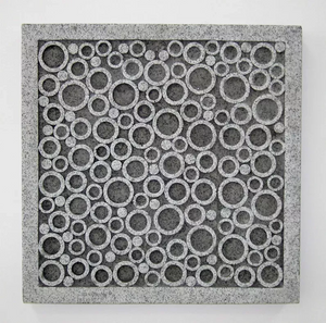 1" x 17" x 17" Brown, Sandstone, Square, Bubble Design - Wall decor