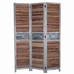 1" x 47" x 67" Brown Wood  Screen