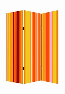 1" x 48" x 72" Multi Color Wood Canvas Deep Saffron  Screen