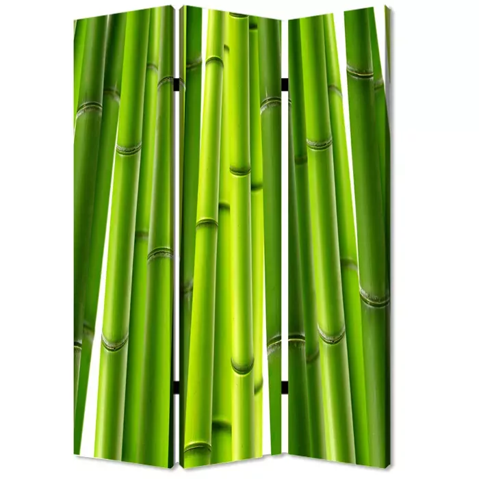 1" x 48" x 72" Multi Color Wood Canvas Bamboo  Screen
