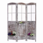 1" x 53" x 70" Gray Pot Garden Wood  Screen