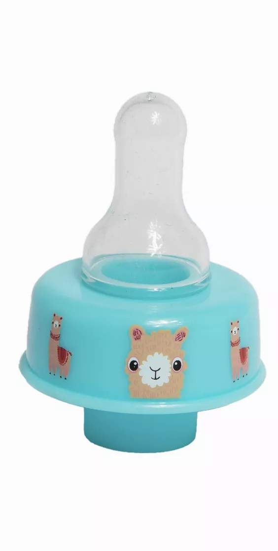 Refresh-A-Baby Universal Bottle Top Adapter, Fits Formula Juice & Water Bottles - LLAMA Nipple Top