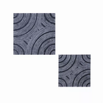 1" x 13" x 13" Gray Lined, Square - Wall decor