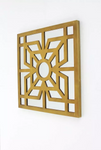 1.25" x 23.25" x 23.25" Bright Gold Mirrored Wooden  Wall decor