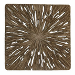 1" x 19" x 19" Brown Square Rotten Wood  Wall decor