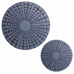 1" x 19" x 19" Sandstone, Fine Polished, Round with Stardust Pebble Finish - Wall decor
