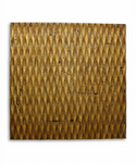 1" x 24" x 24" Gold, Metallic Ridge - Wall Art