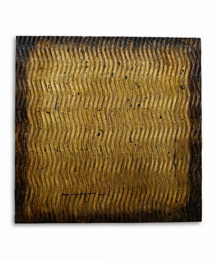 1" x 36" x 36" Bronze, Metallic, Ridge - Wall Art