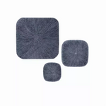 1" x 30" x 30" Sandstone, Ribbed Concave, Square - Wall decor