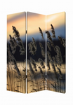1" x 48" x 72" Multi Color Wood Canvas Whisper Reed  Screen