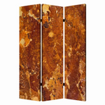 1" x 48" x 72" Multi Color Wood Canvas Brown Marble  Screen