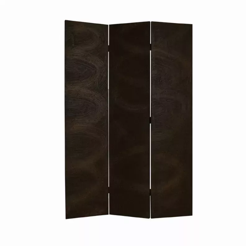 1" x 48" x 72" Black Wood Canvas  Screen