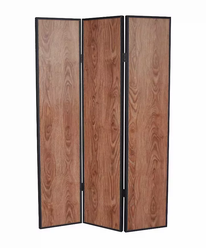 1" x 47" x 71" Brown Wood  Screen