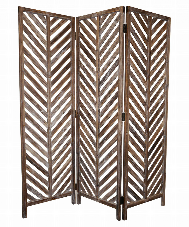 1" x 63" x 72" Brown Wood  Screen