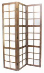 1" x 63" x 84" Brown Wood Mirror  Screen
