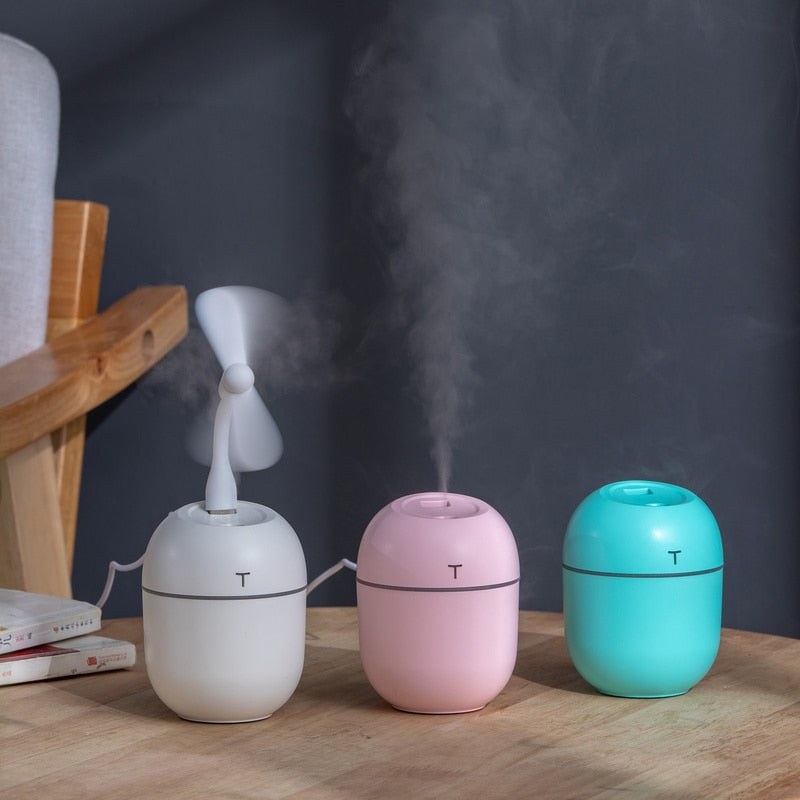 Ultrasonic Mini Air Humidifier 200ML Aroma Essential Oil Diffuser for Home Car USB Fogger Mist Maker with LED Night Lamp
