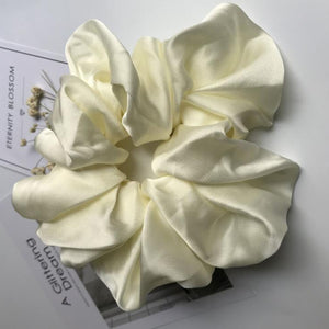 Oversized Hair Scrunchies For Women Solid Satin Silk Scrunchie Hair Rubber Bands Elastic Hair Ties Accessories Ponytail Holder